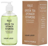 

100% natural botanical ingredients anti aging kale green tea face cleanser