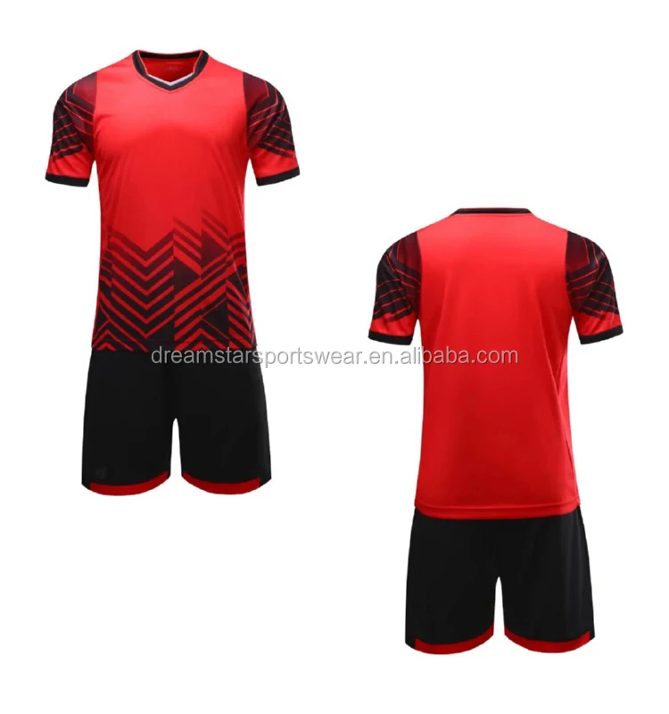 

New Design Hot Selling Wholesale Red Blank Soccer Jersey, Pantone color