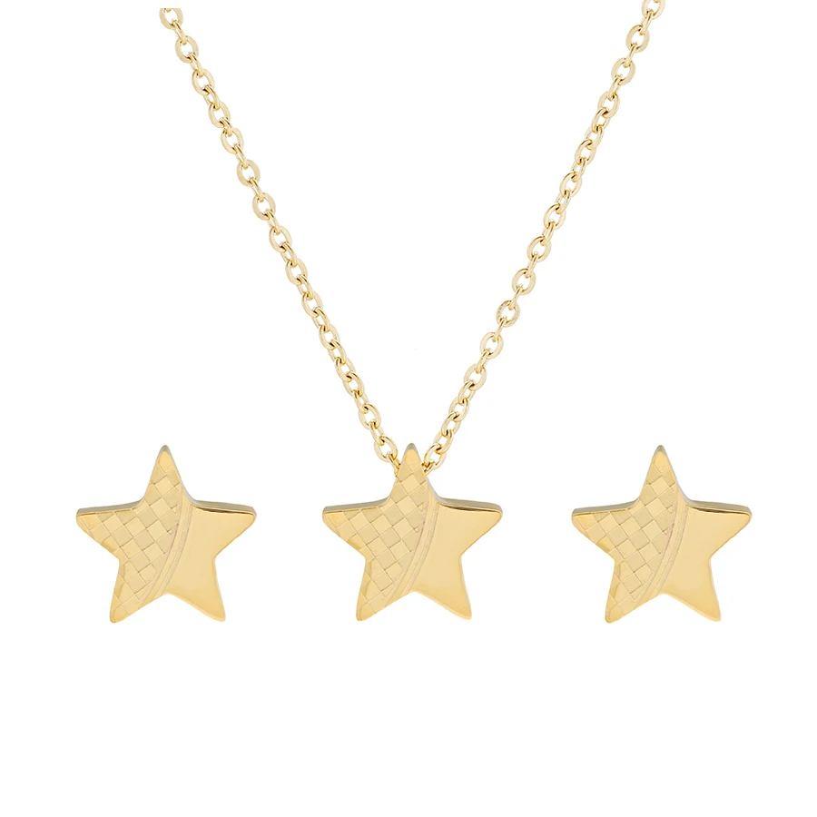 

S-128 XUPING Stainless Steel Jewelry Fashion Pentagram Shaped Elegant Jewelry Set