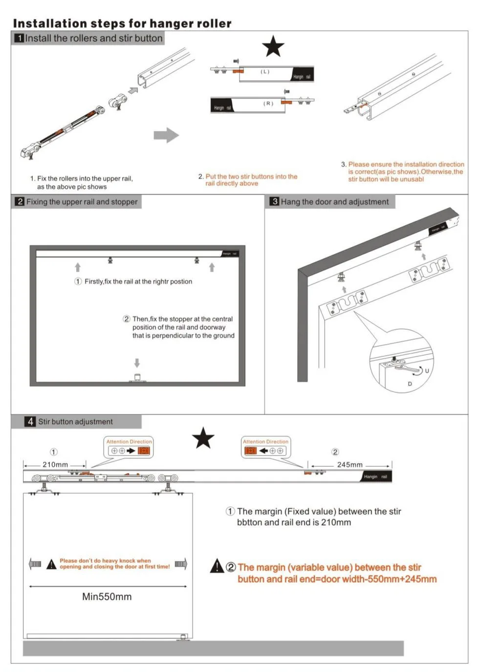 Sliding Door Rollers System