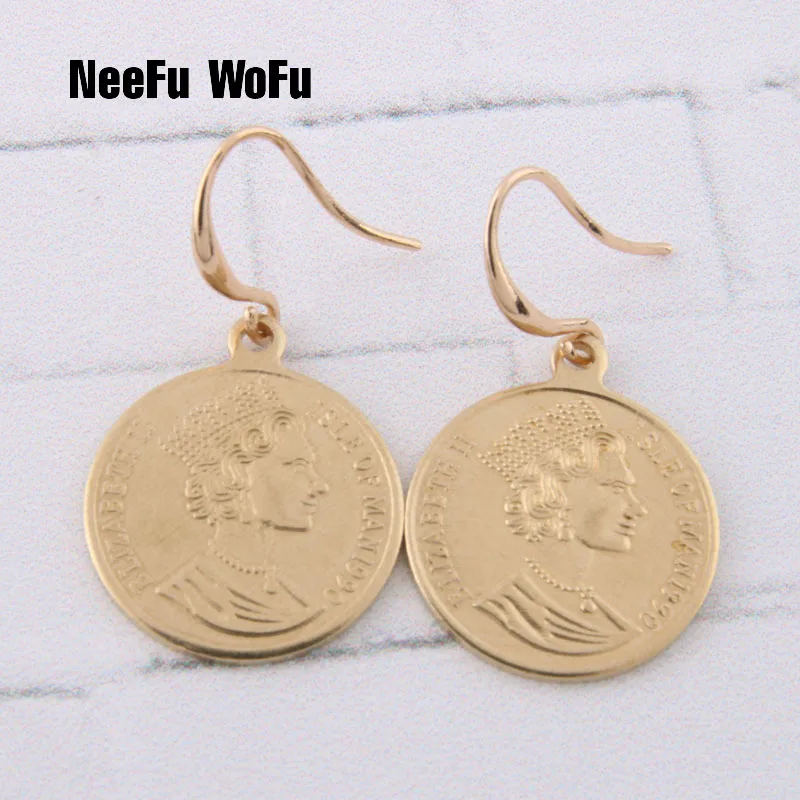 

NeeFu WoFu New women's fashion pop peach heart pendant earrings beautiful love metal women's earrings, Silver