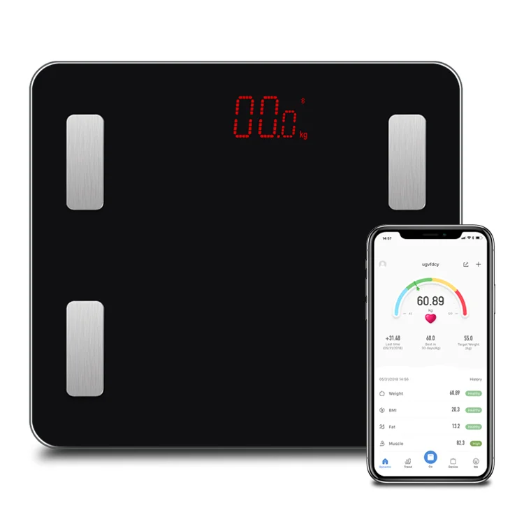 

2022 New Product Portable 150Kg Automatic Smart Adult Body BT Electronic Digital Weighing Scale
