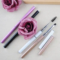 

High End Makeup Tools 4 Colors Option Portable Eye brow and Mascara Brush Wands with Cap