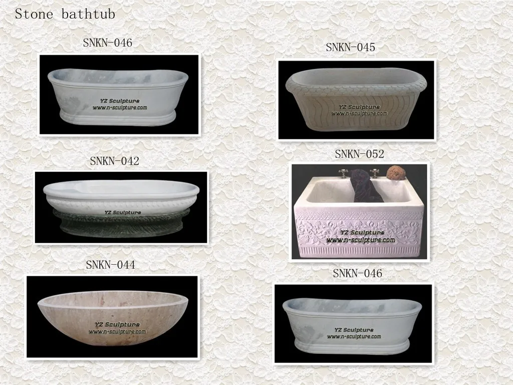 Nature Freestanding Bathtubs Stone Oval Marble Stone Bathroom Bathtub