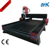 cnc stone/glass engraving machine with integrally cast lathe bed/stable transmission used for marble/granite/metals/good quality