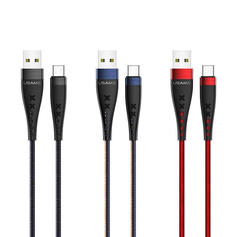 USAMS US-SJ250 U11 Type-C fast Data Phone Charger 1.2m Colorful USB Cable