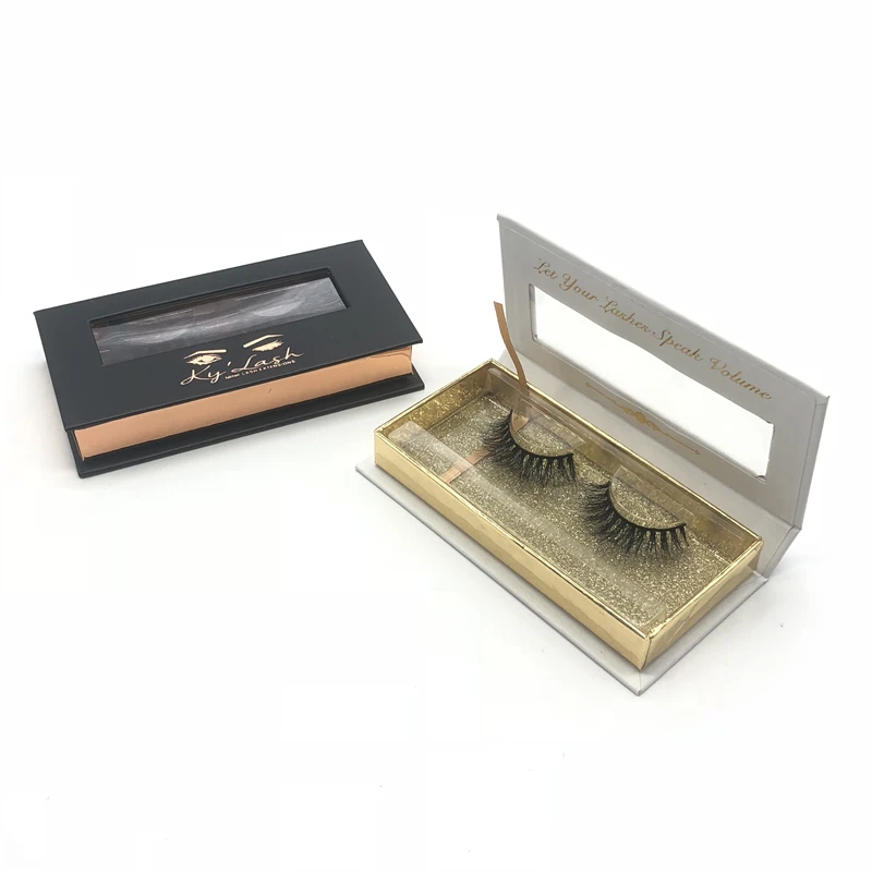

own brand mink lashes mink eyelashes custom lashes packaging 3D mink lashes, Black