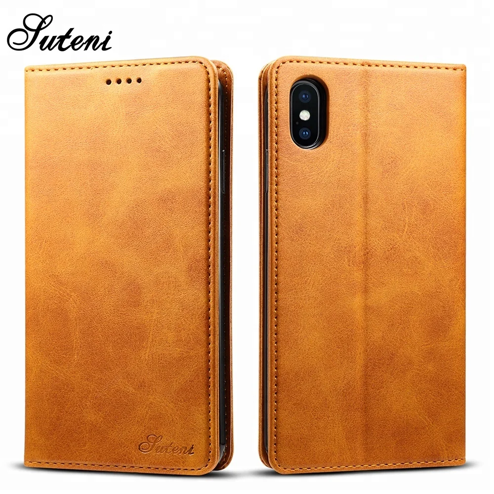 

New Products High Quality PU Leather Magnet 10 Phone Cases Wallet Flip Case Cover For IphoneXs X Max Phone Case