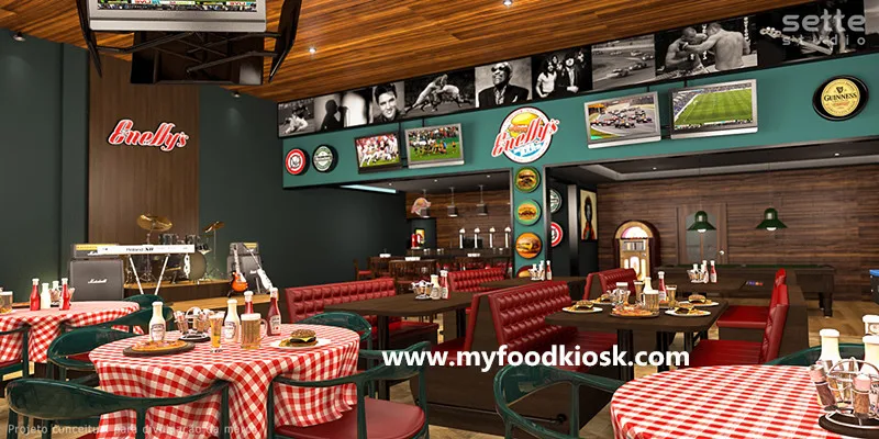 High grade fast food hamburger restaurant interior design