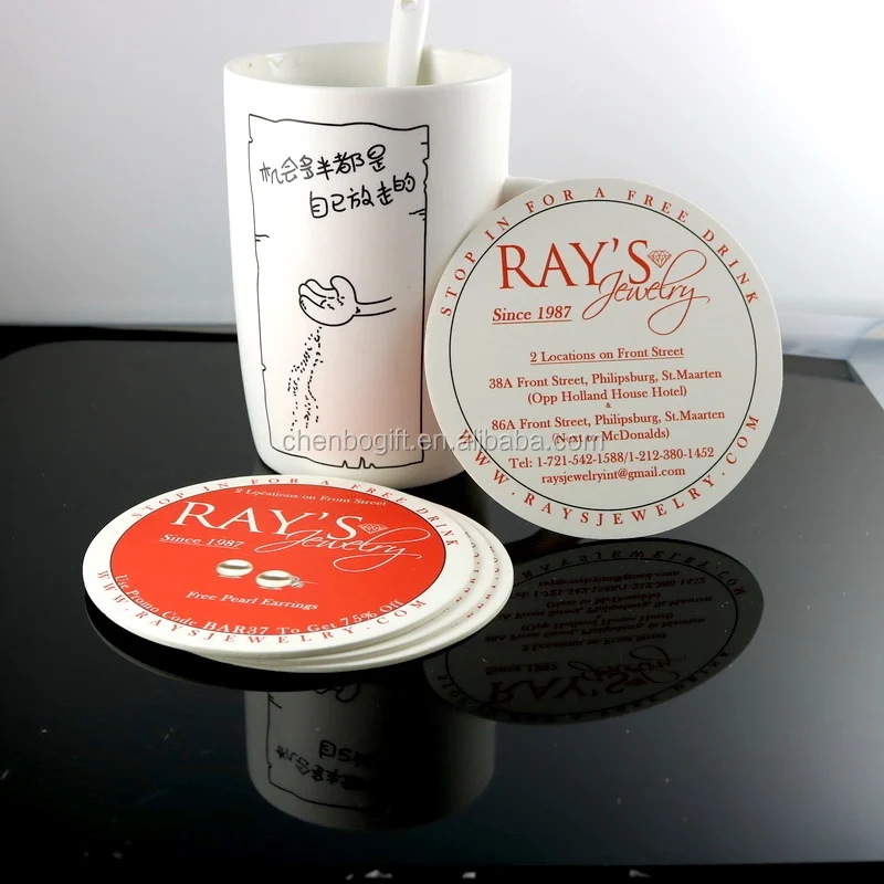 Oem Design Cardboard Paper Drink Coaster,Cheap Absorbent Paper Bar Beer