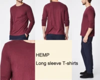 

O-neck classic plain t-shirt durable hemp and organic cotton blend weekend style hemp clothing