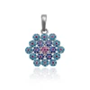 33099 XUPING costume jewelry, multi stone silver color chakra flower of life wholesale pendants