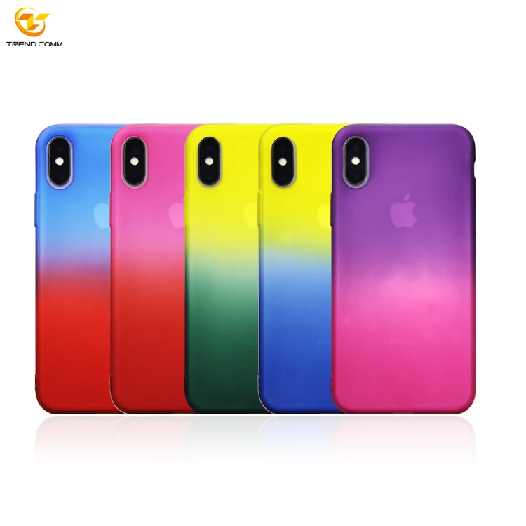 

Flexible Gradient Smartphone Cover TPU Accessories Cases For Apple Mobile Phone 12 Max