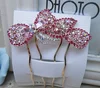 new style hair accessories crystal flower hair fork ornaments
