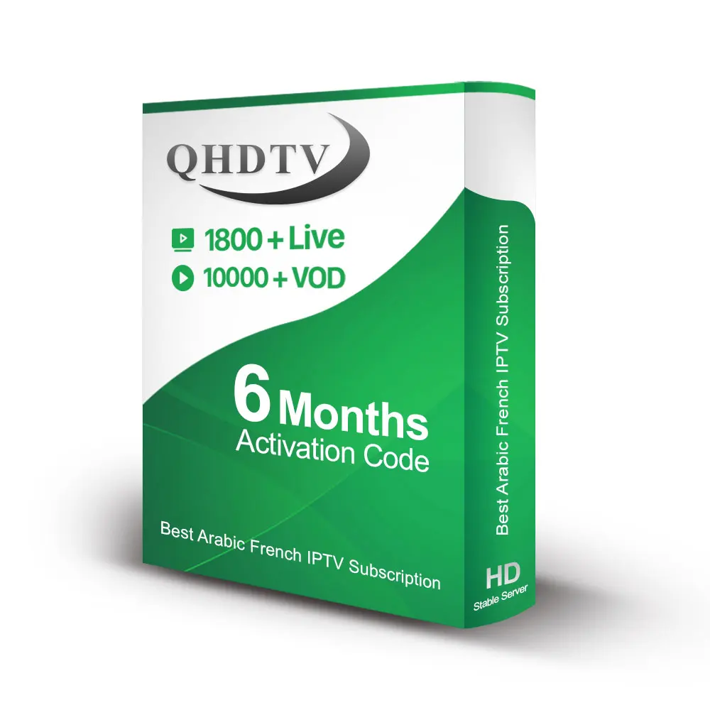 IPTV Account Subscription QHDTV 6 Months with 1800 Plus Channels Best Arabic and France Channels