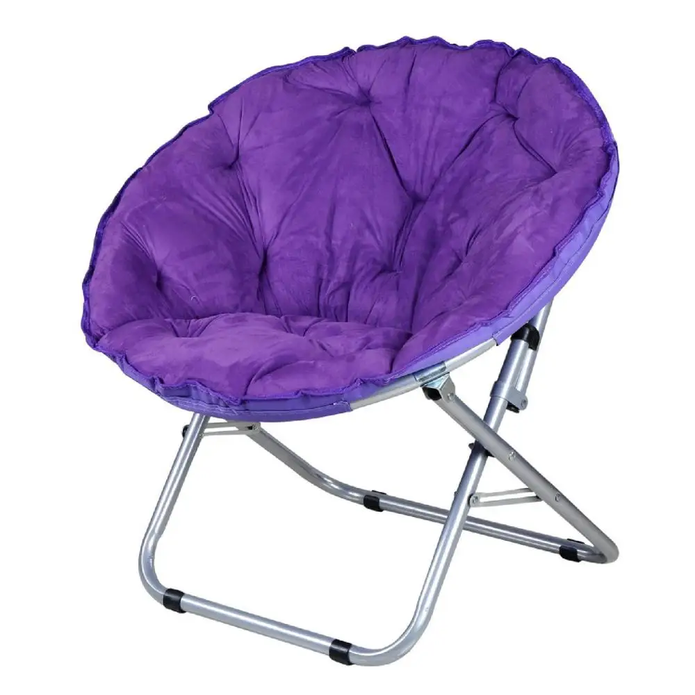 Кресло складное гриб комфорт вельвет ytmc003d фиолетовое, 80х84х40/78 см