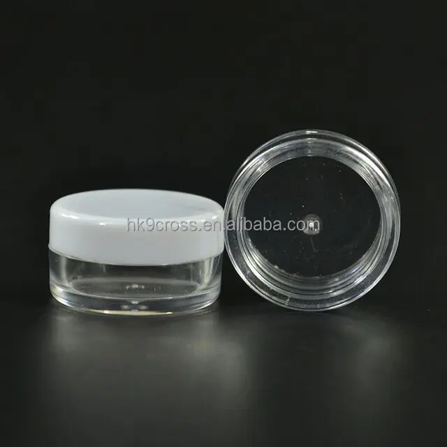 
3ml sample travel jars facial, eye, mask cream container 3g small pet plastic jar 