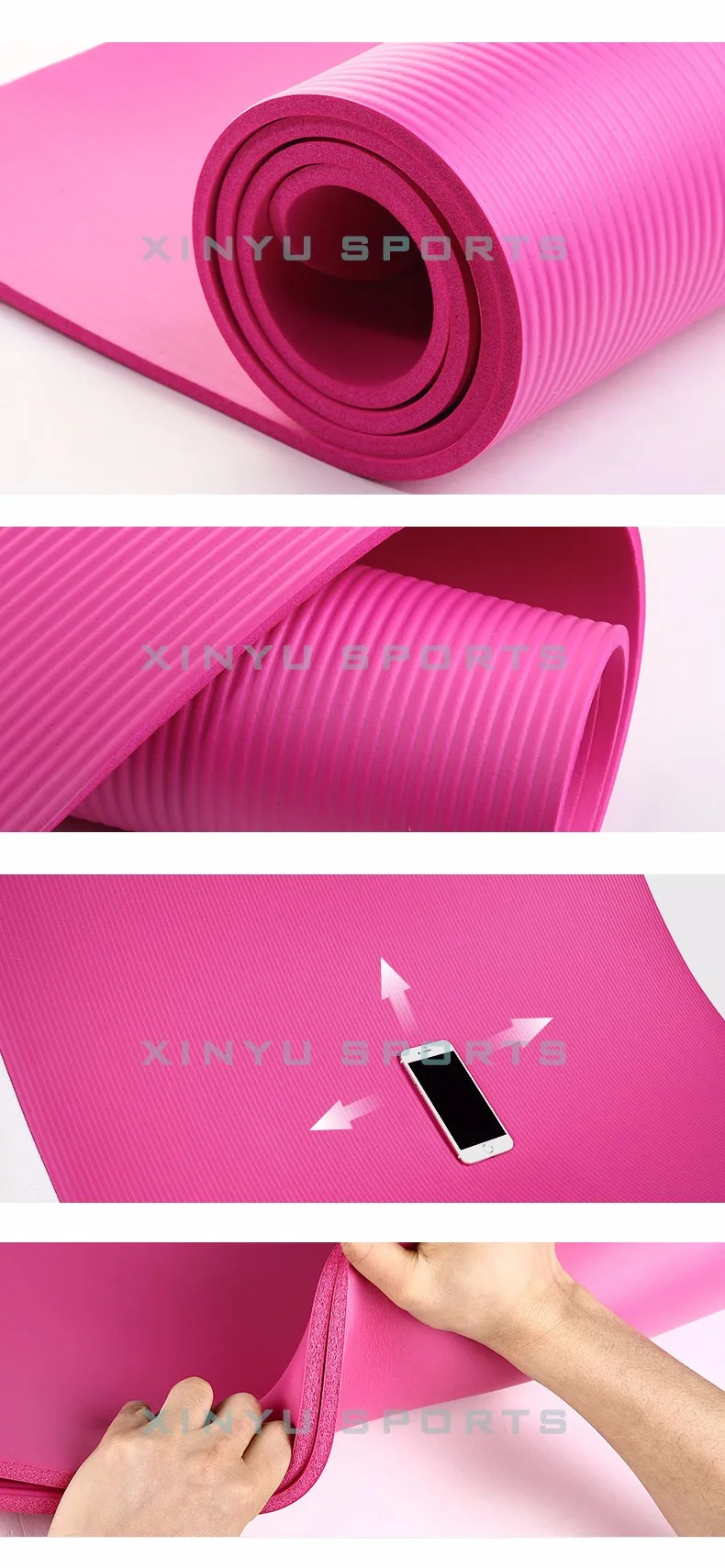 1830*610*10mm Nonslip Nbr Exercise Mat For Yoga Training Cheap