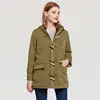 cz38071w Wholesale winter cotton women clothes Horn Button Plus Size 3XL Cheap Lace-up hooded women coat trench