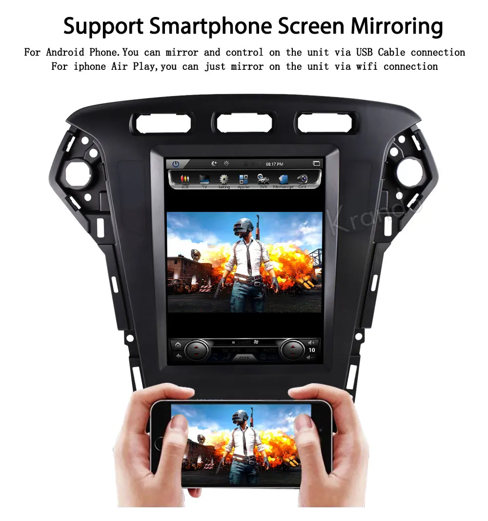 Krando Android 7 1 10 4 Tesla Vertical Screen For Ford Mondeo