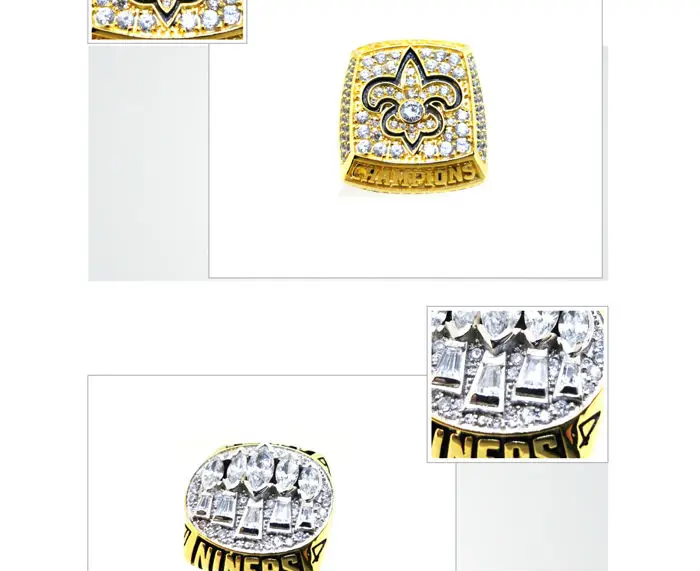 Customized design gold plated national champions rings