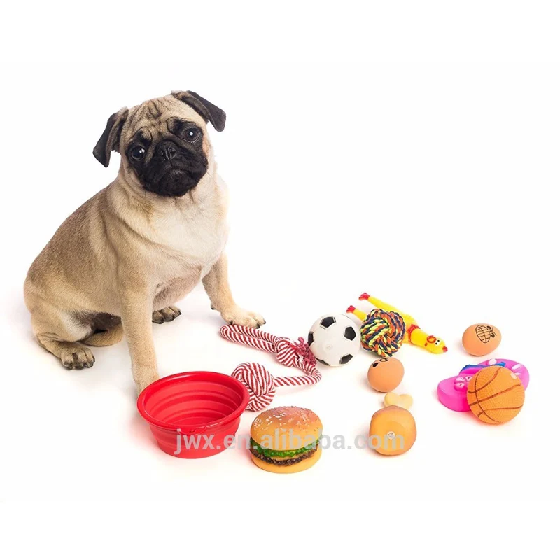 

Pet Chew Toy Set For Medium And Small Breeds, Rubber And Nylon For Durability, Non-Toxic Dog Toys, As pictures