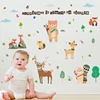 SK9205 Kids Room Animal Bear Deer Happiness Wall Sticker Quotes