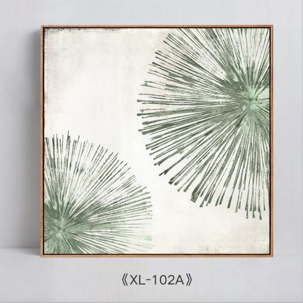 Modern Abstract Green Leaf Canvas Print With Waterproof Buy Canvas