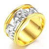 Luxury Yellow/White Gold Filled Ring Women Men Cute Elephant 10KT Finger Rings Lady Fashion Wedding Jewelry High Quality