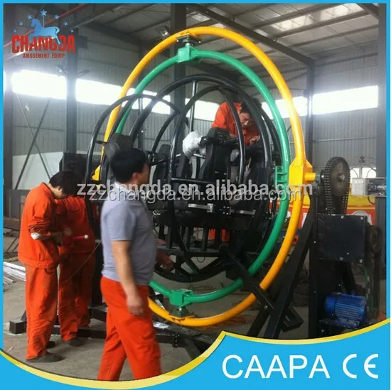 
Thrilling Park Outdoor Games 3d motorized human gyroscope for sale 