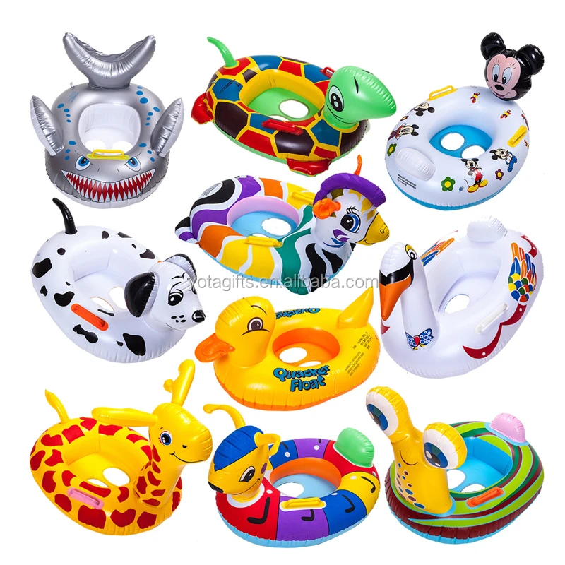 

In stock different funny animal inflatable swim seat swim ring for kids, As picture