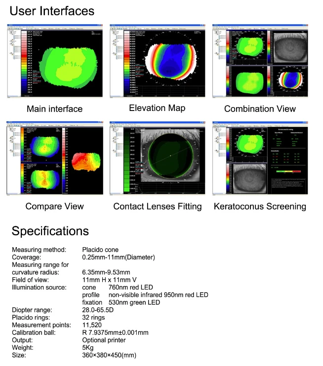 Mce-sw-6000 Corneal Topographer,Topographic Equipment For Sale Corneal ...