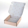 Both sides printed corrugated cardboard paper pink shipping box