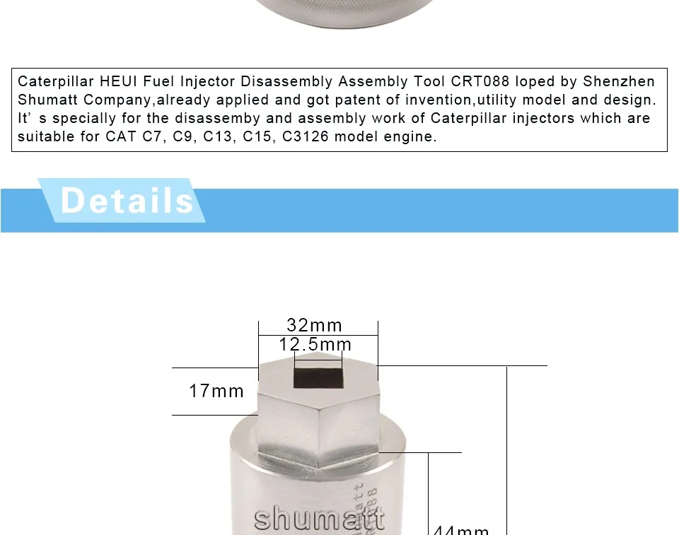 Heui Diesel C7 C9 C13 C15 C3126 Diesel Fuel Injector Remove Tool Disassembly Assembly Tool Buy