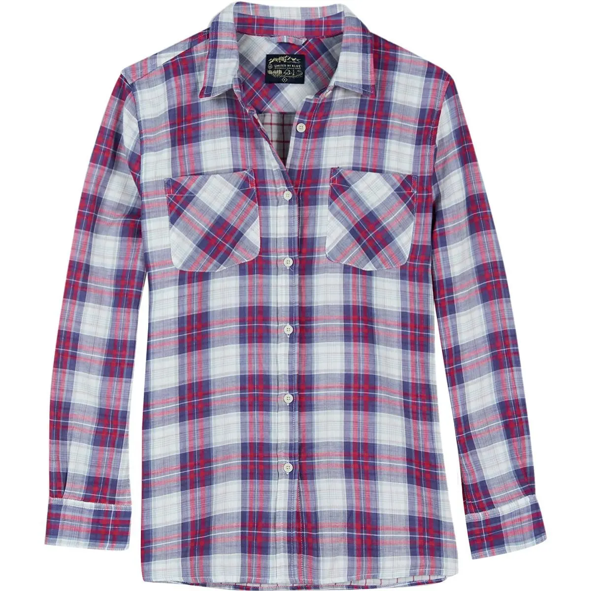 blue plaid shirt womens