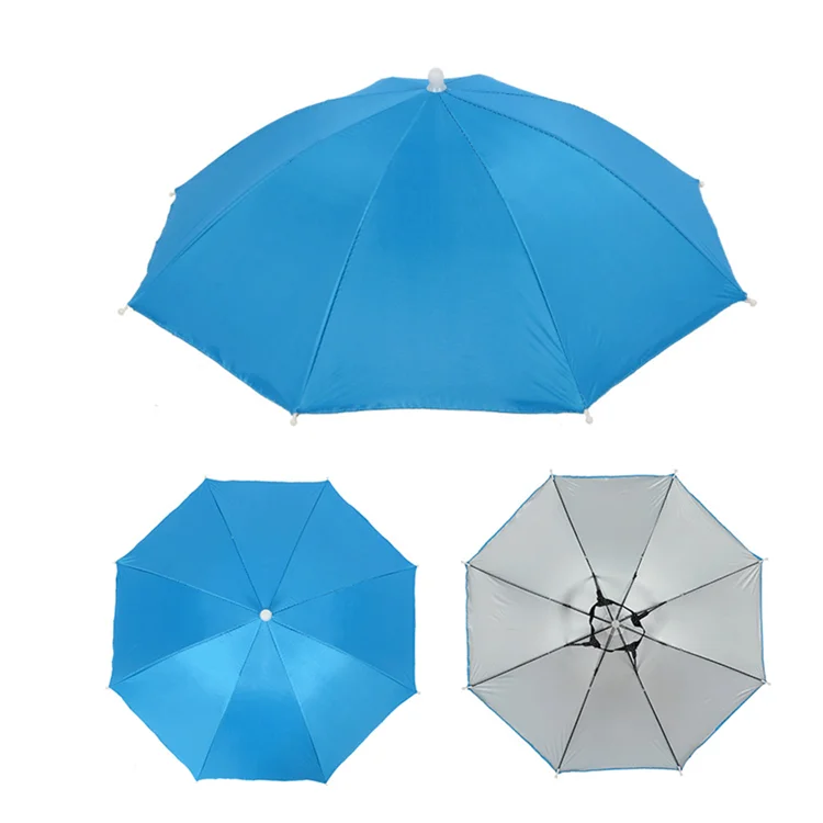 Customized Hands Free Funny Rainbow Umbrella Hat For Adults And Kids