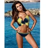 Sexy Women Swimwear Hot Girl Candy Color Gradient Cross Split Bikini Girl Swimwear