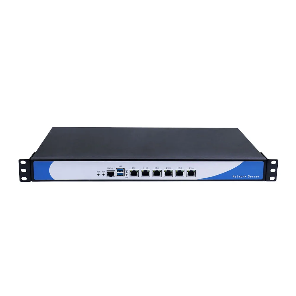 

Yanling 2019 new arrival 1u network server Intel celeron 3855u dual core firewall pfsense support Intel six 82583V lan