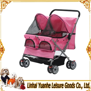 twin double pet stroller