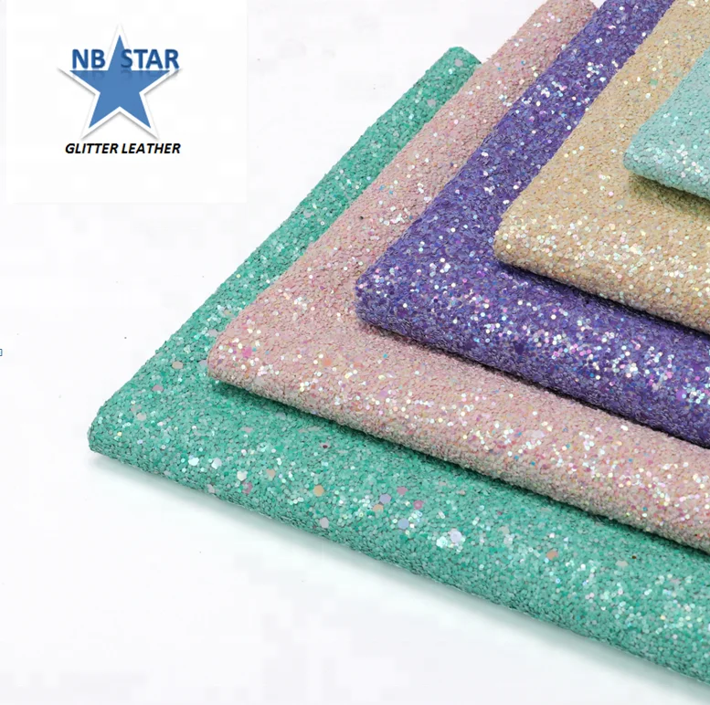 
2018 the barbie color &pu glitter sheet for making hairbow and baby shoes leather 