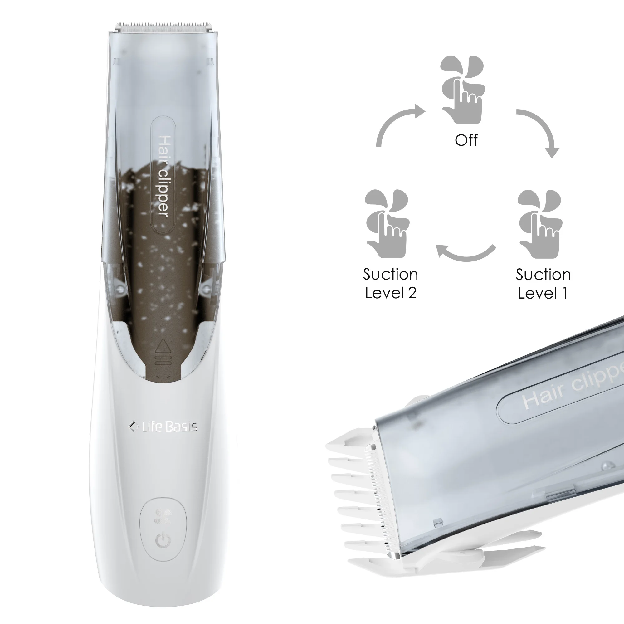 Low noise hair cutter trimmer rechargeable cordless baby vacuum hair trimmer