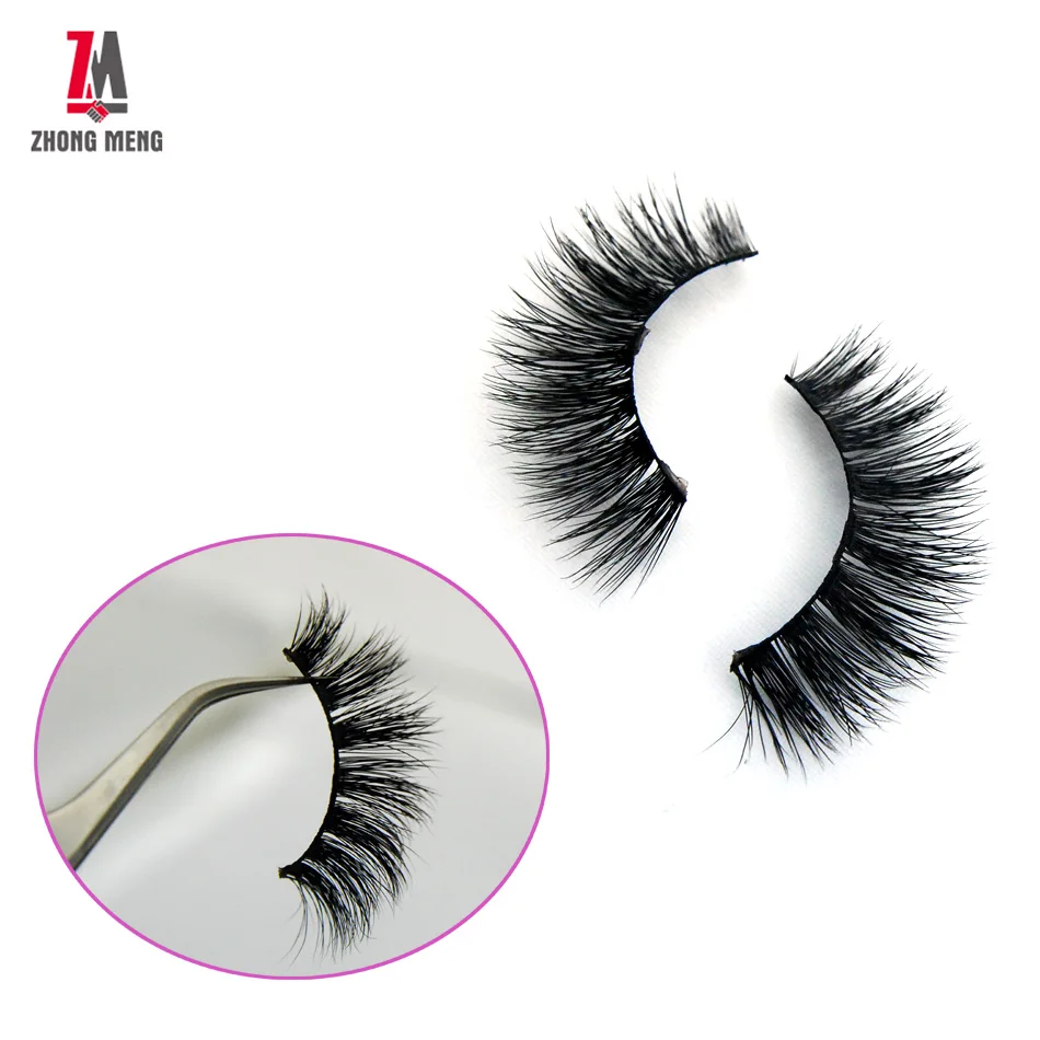 

ZM Lash Beauty 100% Real Mink Soft Long Natural Thick Makeup Fake Eye Lashes False Eyelashes U.S. Office, Black