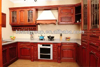 Bisini Lastest European Style Kitchen Cabinet Designs Solid Wood