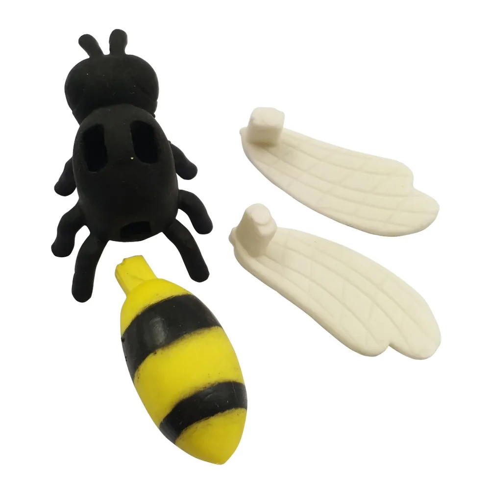 Mini Cute Toy Rubber Bee Shaped Animal Erasers Buy Rubber Animal