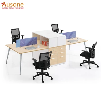 Modular Office Workstation Layout With Overhead Cabinet Buy