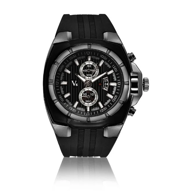 

Top Brand V6 Sport wristwatch Men luxury Watch Fashion silicone Clock hands watch reloj hombre montre, N/a