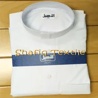 

Perfect spun polyester fabric material stock al aseel arab thobe thube for traditional muslim man clothing