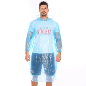 Image of Biodegradable Pla Disposable Rain Poncho With Hood Factory Directly Sales