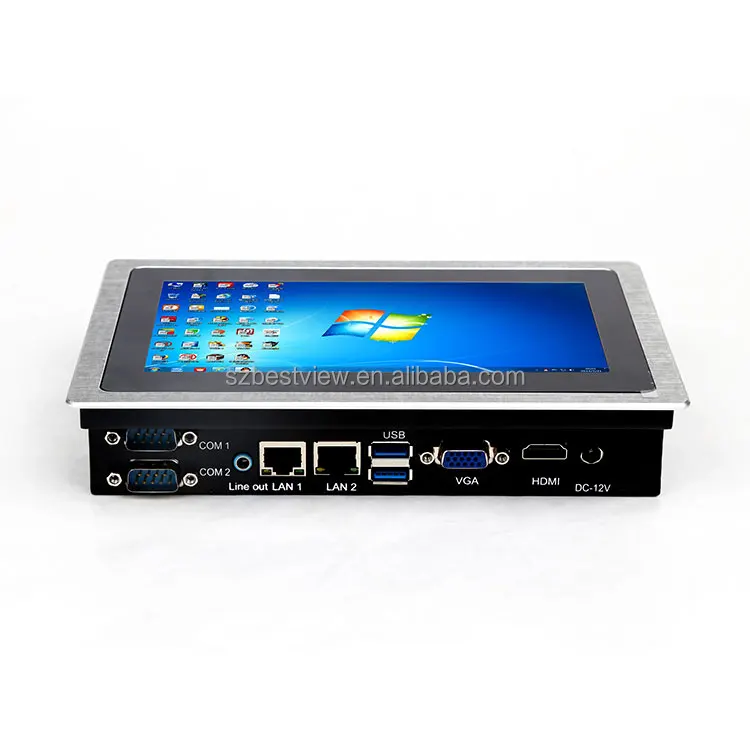 bestview 7 inch embedded panel pc industrial pc capacitive touch screen desktops