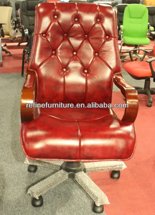 Wooden Arms Luxury Leather Office Chair Rfb009 Buy Luxury Office